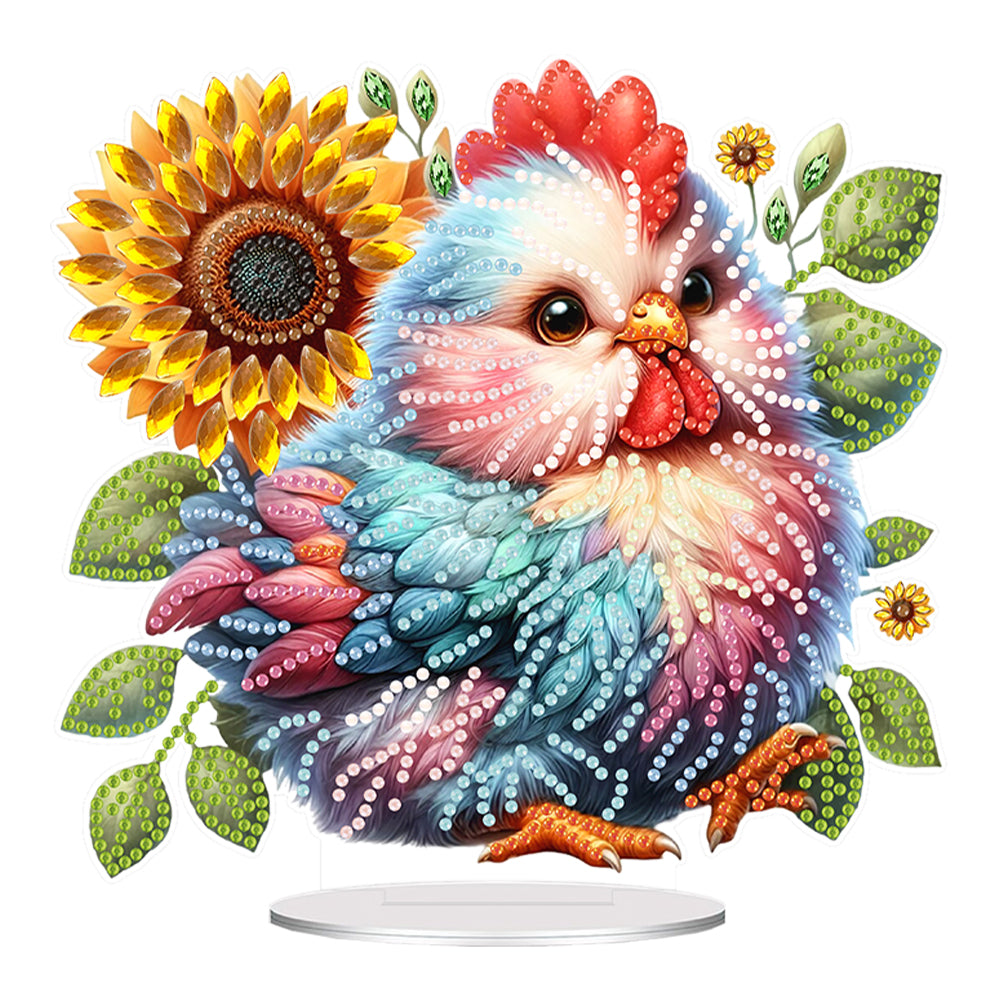 Acrylic Sunflower Chick Diamond Painting Desktop Decor Tabletop Diamond Art Kits