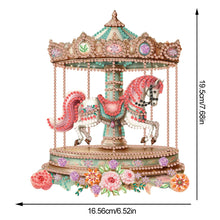 Load image into Gallery viewer, Acrylic Carousel Diamond Painting Desktop Decorations Tabletop Diamond Art Kits
