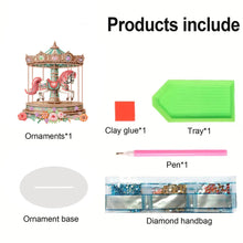 Load image into Gallery viewer, Acrylic Carousel Diamond Painting Desktop Decorations Tabletop Diamond Art Kits
