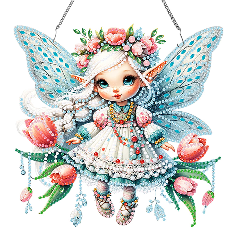 Acrylic Special Shaped Elf Animal Hanging Diamond Art Kits Bedroom Decoration