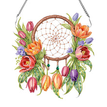 Load image into Gallery viewer, Acrylic Special Shaped Flowers Plants 5D DIY Diamond Dream Catcher Pendant Craft
