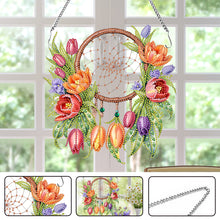 Load image into Gallery viewer, Acrylic Special Shaped Flowers Plants 5D DIY Diamond Dream Catcher Pendant Craft
