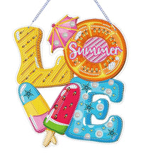 Load image into Gallery viewer, Acrylic Summer Vibe 5D DIY Diamond Painting Dots Pendant for Garden Window Decor
