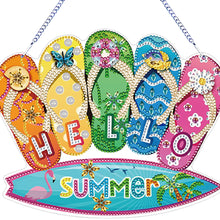 Load image into Gallery viewer, Acrylic Summer Vibe 5D DIY Diamond Painting Dots Pendant for Garden Window Decor
