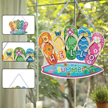 Load image into Gallery viewer, Acrylic Summer Vibe 5D DIY Diamond Painting Dots Pendant for Garden Window Decor
