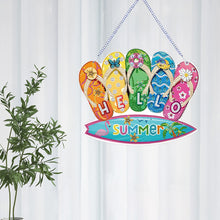 Load image into Gallery viewer, Acrylic Summer Vibe 5D DIY Diamond Painting Dots Pendant for Garden Window Decor
