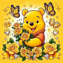 Load image into Gallery viewer, Diamond Painting - Full Round - yellow rose butterfly winnie the pooh (40*40CM)
