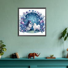 Load image into Gallery viewer, Diamond Painting - Full Round - girl and samoyed dog (30*30CM)
