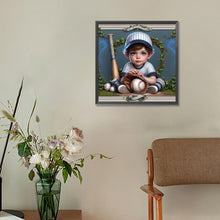 Load image into Gallery viewer, Diamond Painting - Full Round - baseball boy (30*30CM)
