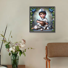 Load image into Gallery viewer, Diamond Painting - Full Round - baseball boy (30*30CM)

