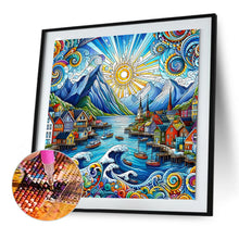 Load image into Gallery viewer, Diamond Painting - Full Round - abstract color houses (50*50CM)

