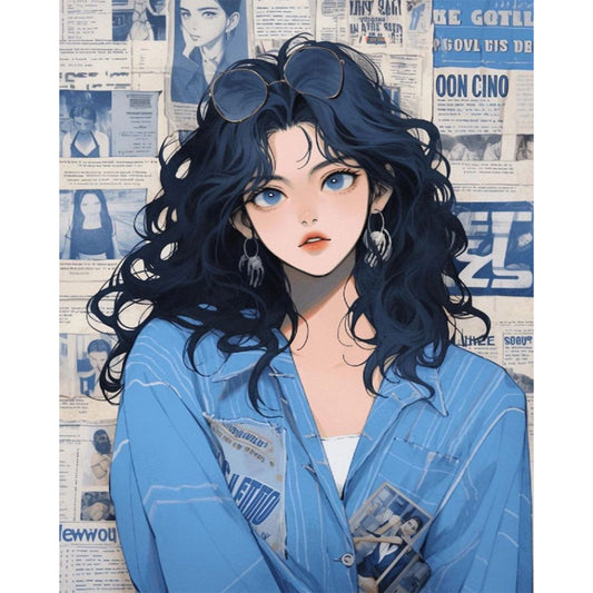 Diamond Painting - Full Round - girl (40*50CM)
