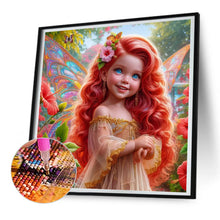 Load image into Gallery viewer, Diamond Painting - Full Round - Red hair butterfly girl (30*30CM)
