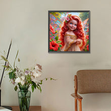 Load image into Gallery viewer, Diamond Painting - Full Round - Red hair butterfly girl (30*30CM)

