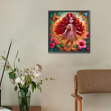 Load image into Gallery viewer, Diamond Painting - Full Round - Red hair butterfly girl (30*30CM)
