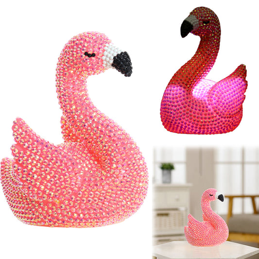 Flamingo Diamond Painting Night Light Diamond Painting Bedside Lamp for Kid Gift