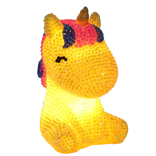 Pony Diamond Painting Night Light Diamond Painting Bedside Lamp for Kids Gift