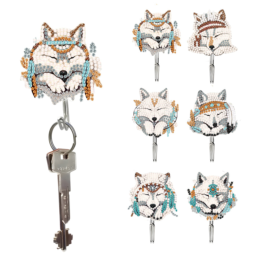 6Pcs Diamond Painting Hooks Aniaml Diamond Art Craft Wall Hooks DIY Crafts Decor