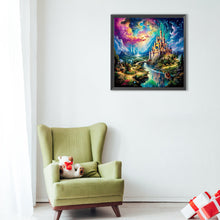 Load image into Gallery viewer, Diamond Painting - Full Round - Colorful clouds and landscape castle (40*40CM)
