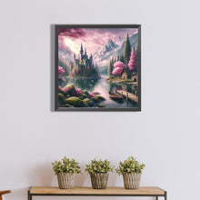 Load image into Gallery viewer, Diamond Painting - Full Round - pink tree landscape castle (40*40CM)
