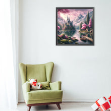 Load image into Gallery viewer, Diamond Painting - Full Round - pink tree landscape castle (40*40CM)
