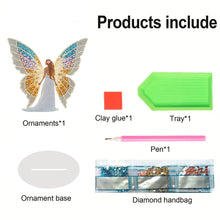 Load image into Gallery viewer, Acrylic Special Shape Butterfly Desktop Diamond Art Kits for Home Office Decor
