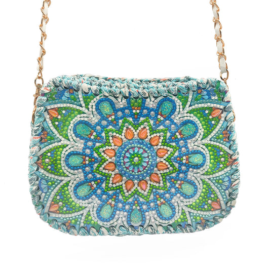 Partial Special Shaped Owl Mandala 5D Diamond Handmade Knitting Bag Daily Purse