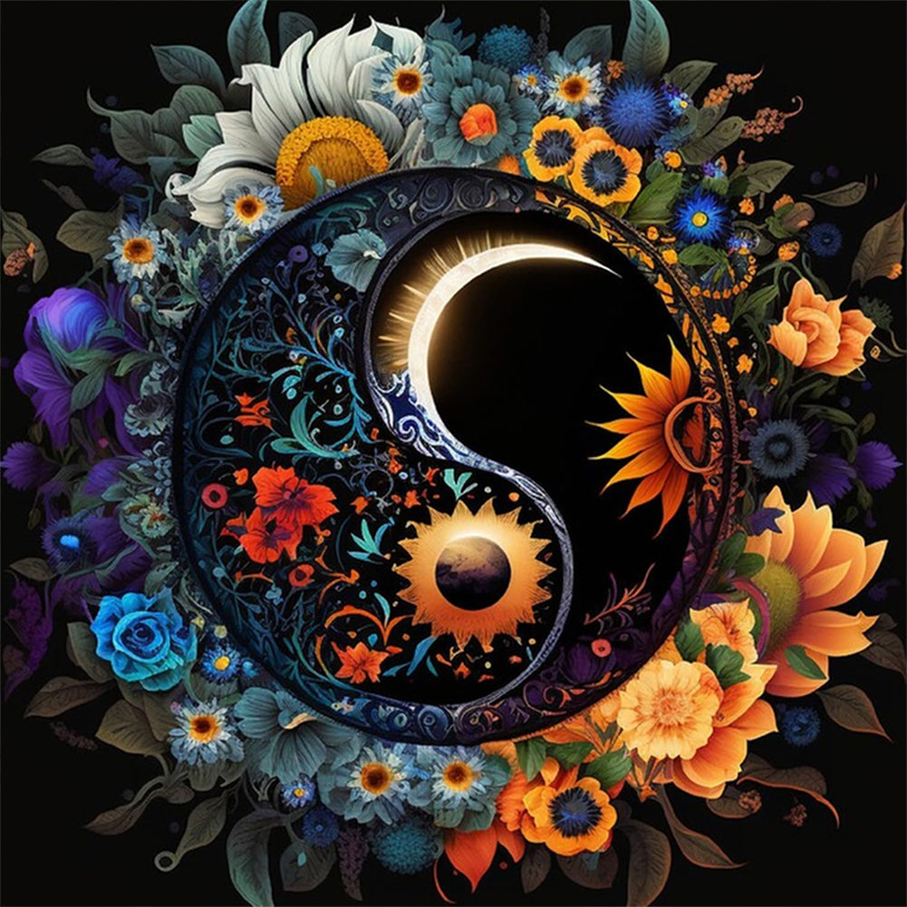 Diamond Painting - Full Round - Tai Chi yin and yang diagram (30*30CM)