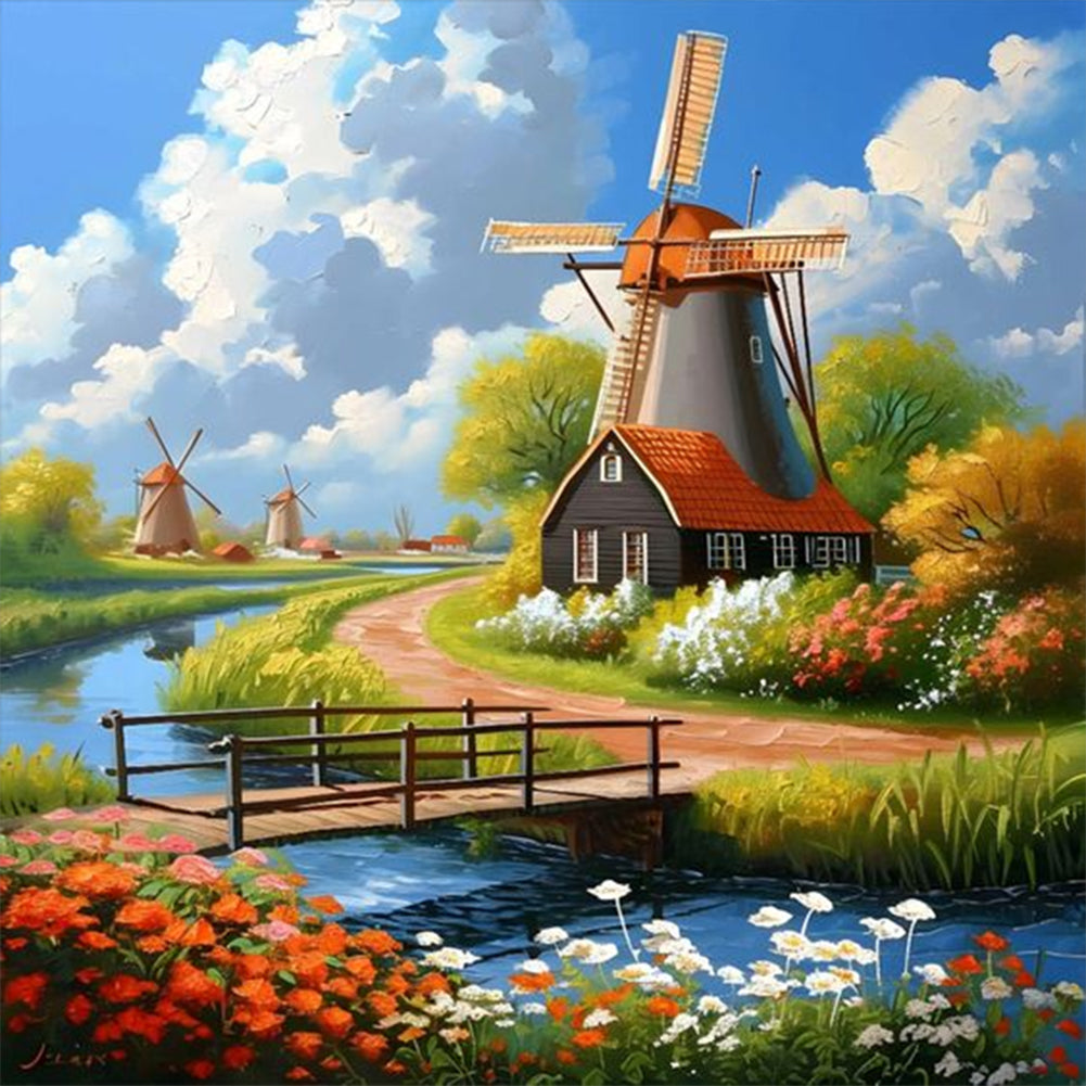 Diamond Painting - Full Round - color village (30*30CM)