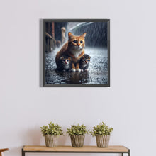 Load image into Gallery viewer, Diamond Painting - Full Round - Kitten in the rain (40*40CM)

