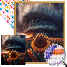 Load image into Gallery viewer, AB Diamond Painting - Full Round - Sunflowers under the storm (40*50CM)
