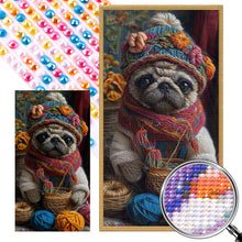 Load image into Gallery viewer, AB Diamond Painting - Full Round - Dog in a ball of yarn (40*75CM)
