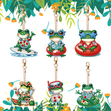 Load image into Gallery viewer, 6Pcs Double Sided Special Shaped Cartoon Diamond Painting Keychain for Beginners
