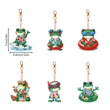 Load image into Gallery viewer, 6Pcs Double Sided Special Shaped Cartoon Diamond Painting Keychain for Beginners
