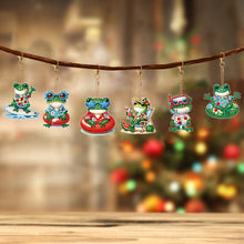 Load image into Gallery viewer, 6Pcs Double Sided Special Shaped Cartoon Diamond Painting Keychain for Beginners
