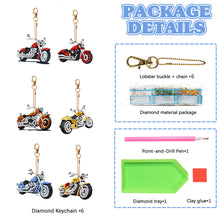 Load image into Gallery viewer, 6Pcs Double Sided Special Shaped Cartoon Diamond Painting Keychain for Beginners
