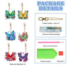 Load image into Gallery viewer, 6Pcs Double Sided Special Shaped Cartoon Diamond Painting Keychain for Beginners
