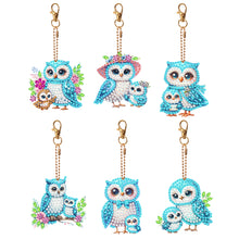Load image into Gallery viewer, 6Pcs Double Sided Special Shaped Cartoon Diamond Painting Keychain for Beginners
