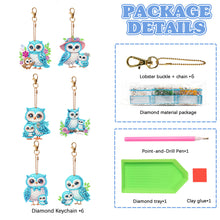 Load image into Gallery viewer, 6Pcs Double Sided Special Shaped Cartoon Diamond Painting Keychain for Beginners
