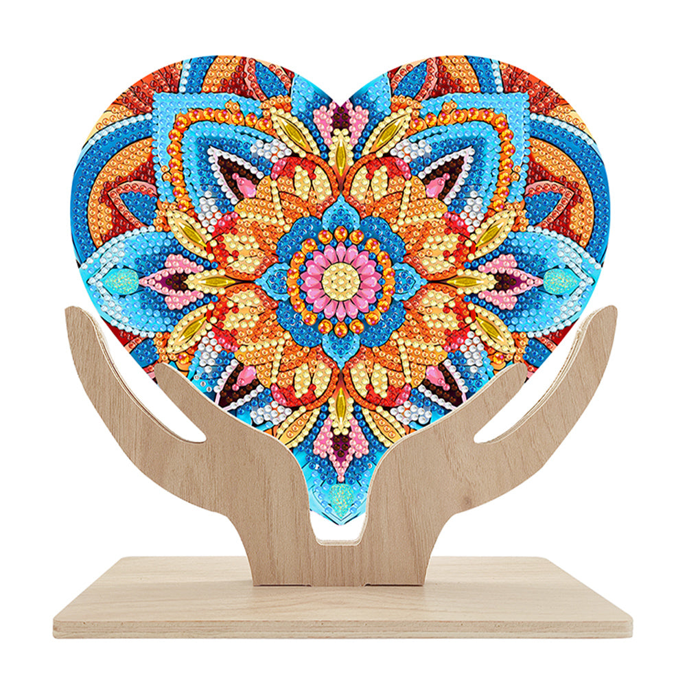 Wooden Flower Diamond Painting Desktop Decorations Butterfly Bedroom Table Decor