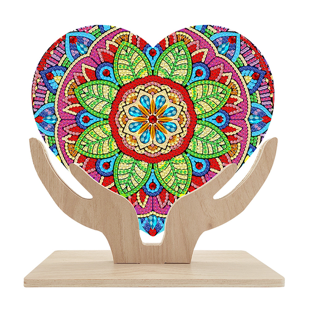 Wooden Flower Diamond Painting Desktop Decorations Butterfly Bedroom Table Decor