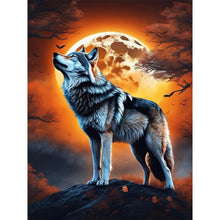 Load image into Gallery viewer, Diamond Painting - Full Round - Roaring Moonlight Wolf (30*40CM)
