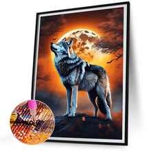 Load image into Gallery viewer, Diamond Painting - Full Round - Roaring Moonlight Wolf (30*40CM)
