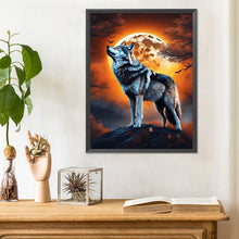 Load image into Gallery viewer, Diamond Painting - Full Round - Roaring Moonlight Wolf (30*40CM)
