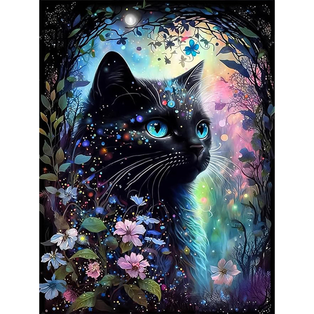Diamond Painting - Full Round - Mysterious Jungle Cat (30*40CM)
