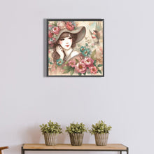 Load image into Gallery viewer, Diamond Painting - Full Round - lady of flowers and plants (40*40CM)
