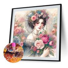 Load image into Gallery viewer, Diamond Painting - Full Round - lady of flowers and plants (40*40CM)
