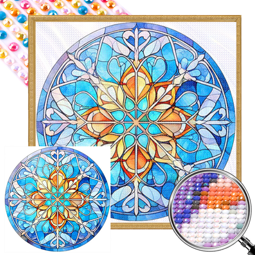 AB Diamond Painting - Full Round - ice and snow glass art (40*40CM)