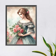Load image into Gallery viewer, Diamond Painting - Full Round - lady of flowers and plants (40*50CM)
