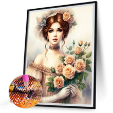 Load image into Gallery viewer, Diamond Painting - Full Round - lady of flowers and plants (40*50CM)
